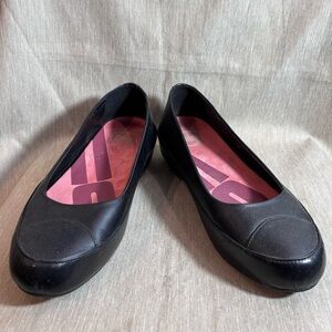 FITFLOP Sz 41 Slip On Small Platform  Throughout Leather Ballet Flats Shoes